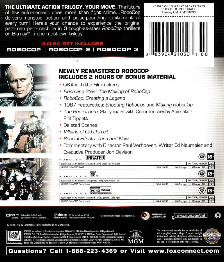 RoboCop Trilogy Collection Blu-ray